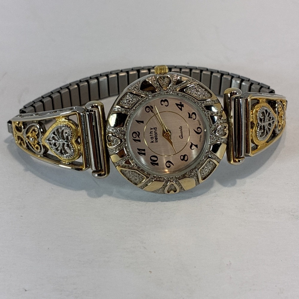 Kathy Ireland Vintage Watch Gold and Silver Tone New Battery Works EUC - Picture 8 of 16